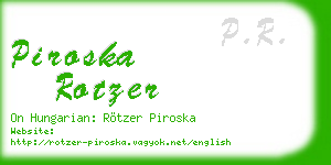 piroska rotzer business card
